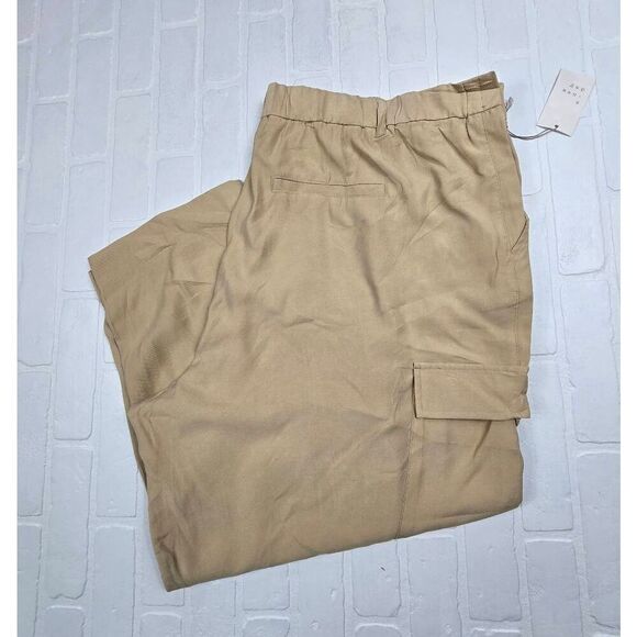 A new day khaki Ankle Tapered Cargo Pants Size 26 - Picture 3 of 4
